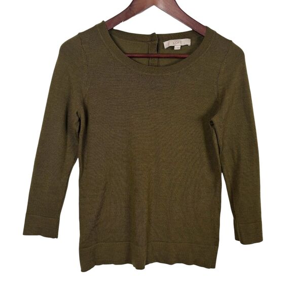 LOFT Sweaters - Loft Wool Blend Green 3/4 Sleeve Shirt Top Women’s Small